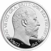 10 Pounds - Elizabeth II Edward VII; Silver Proof, United Kingdom, 2022 reverse image