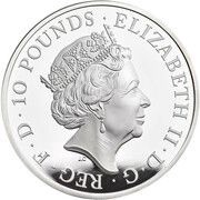 10 Pounds - Elizabeth II Year of the Tiger; Silver Proof obverse image