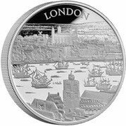 10 Pounds - Elizabeth II London; Silver Proof, United Kingdom, 2022 reverse image