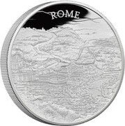 10 Pounds - Elizabeth II Rome; Silver Proof, United Kingdom, 2022 reverse image
