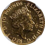 10 Pounds - Elizabeth II Gold Standard; 1/10 oz Fine Gold obverse image