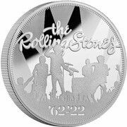 10 Pounds - Elizabeth II The Rolling Stones; Silver Proof, United Kingdom, 2022 reverse image