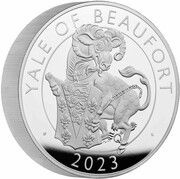 10 Pounds - Elizabeth II Posthumous; Yale of Beaufort; Silver Piedfort, United Kingdom, 2023 reverse image