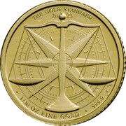 10 Pounds - Charles III Gold Standard; 1/10 oz Fine Gold, United Kingdom, 2023 reverse image