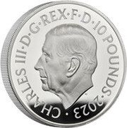 10 Pounds - Charles III Charles I; Silver Proof obverse image