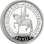 10 Pounds - Charles III Charles I; Silver Proof, United Kingdom, 2023 reverse image