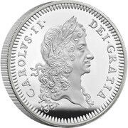 10 Pounds - Charles III Charles II; Silver Proof, United Kingdom, 2023 reverse image