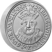 10 Pounds - Charles III Henry VIII; Silver Piedfort, United Kingdom, 2023 reverse image