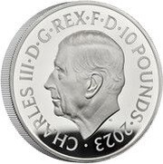10 Pounds - Charles III Henry VIII; Silver Proof obverse image