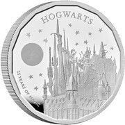 10 Pounds - Charles III Hogwarts; Silver Proof, United Kingdom, 2023 reverse image