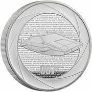 10 Pounds - Charles III James Bond - The Spy Who Loved Me; Silver Proof, United Kingdom, 2023 reverse image