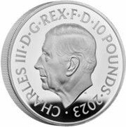 10 Pounds - Charles III James Bond - You Only Live Twice; Silver Proof obverse image