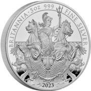 10 Pounds - Charles III 5 oz Fine Silver, United Kingdom, 2023 reverse image