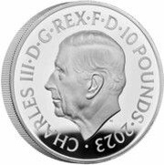 10 Pounds - Charles III Darth Vader and Emperor Palpatine; Silver Proof obverse image