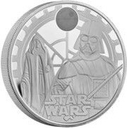 10 Pounds - Charles III Darth Vader and Emperor Palpatine; Silver Proof, United Kingdom, 2023 reverse image