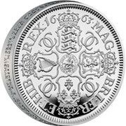 10 Pounds - Charles III Petition Crown, Shields; Silver Piedfort, United Kingdom, 2023 reverse image