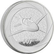 10 Pounds - Charles III Bond Films of the 1980s; Silver Proof, United Kingdom, 2024 reverse image