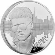 10 Pounds - Charles III George Michael; Silver Proof, United Kingdom, 2024 reverse image