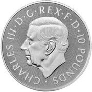 10 Pounds - Charles III Little John; 10 oz Fine Silver obverse image