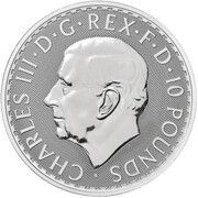 10 Pounds - Charles III 10 oz Fine Silver obverse image