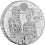 10 Pounds - Charles III Han Solo and Chewbacca; Silver Proof, United Kingdom, 2024 reverse image