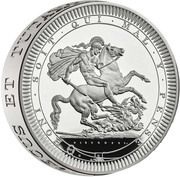 10 Pounds - Charles III St George & The Dragon; Silver Piedfort, United Kingdom, 2024 reverse image