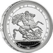 10 Pounds - Charles III St George & The Dragon; Silver Proof, United Kingdom, 2024 reverse image