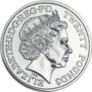 20 Pounds - Elizabeth II St George and Dragon; Fine Silver obverse image