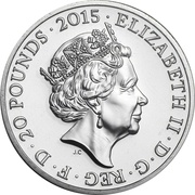 20 Pounds - Elizabeth II Longest Reign; Fine SIlver obverse image