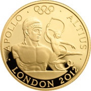 25 Pounds - Elizabeth II Apollo - Altius; Gold Proof, United Kingdom, 2011 reverse image