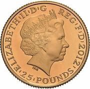 25 Pounds - Elizabeth II Minerva - Fortius; Gold Proof obverse image