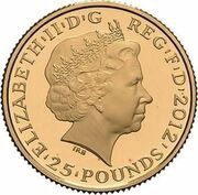 25 Pounds - Elizabeth II Vulcan - Fortius; Gold Proof obverse image