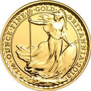 25 Pounds - Elizabeth II 4th portrait; 1/4 oz Fine Gold, United Kingdom, 2013 reverse image
