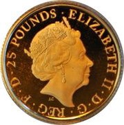25 Pounds - Elizabeth II Royal Air Force Badge; Gold Proof obverse image
