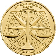 25 Pounds - Elizabeth II Gold Standard; 1/4 oz Fine Gold, United Kingdom, 2018-2022 reverse image