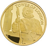 25 Pounds - Elizabeth II Yeoman Warders; Gold Proof, United Kingdom, 2019 reverse image