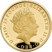 25 Pounds - Elizabeth II Ceremony of the Keys; Gold Proof obverse image