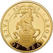 25 Pounds - Elizabeth II Yale of Beaufort; Gold Proof, United Kingdom, 2019 reverse image