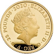 25 Pounds - Elizabeth II David Bowie; Gold Proof obverse image