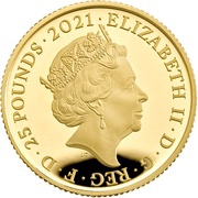 25 Pounds - Elizabeth II Alice's Adventures in Wonderland; Gold Proof obverse image