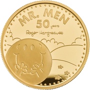 25 Pounds - Elizabeth II Mr Happy; Gold Proof, United Kingdom, 2021 reverse image