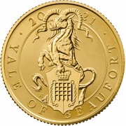 25 Pounds - Elizabeth II Yale of Beaufort; Gold Proof, United Kingdom, 2021 reverse image