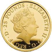25 Pounds - Elizabeth II White Horse of Hanover; Gold Proof obverse image