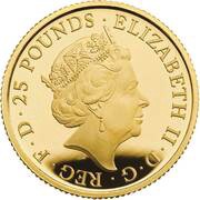 25 Pounds - Elizabeth II Griffin of Edward III; Gold Proof obverse image