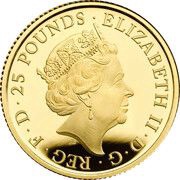 25 Pounds - Elizabeth II Gold Standard; Gold Proof obverse image