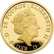 25 Pounds - Elizabeth II Year of the Tiger; Gold Proof obverse image