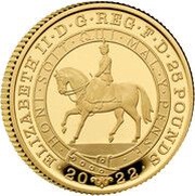 25 Pounds - Elizabeth II Platinum Jubilee; Gold Proof obverse image