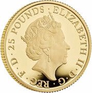 25 Pounds - Elizabeth II Seymour Panther; Gold Proof obverse image