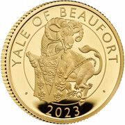 25 Pounds - Elizabeth II Posthumous; Yale of Beaufort; Gold Proof, United Kingdom, 2023 reverse image