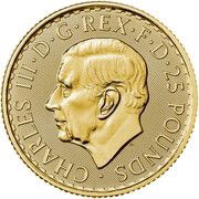 25 Pounds - Charles III Gold Standard; 1/4 oz Fine Gold obverse image